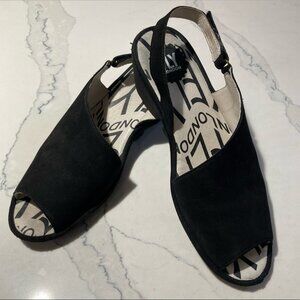 FLY LONDON Sz 40 Palps 814 Low Profile Wedge  Leather Suede Sandals